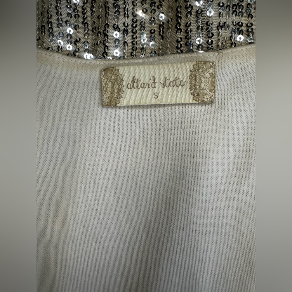 Alter’d State Silver Sequin Mini Dress – Size S - Picture 2 of 14